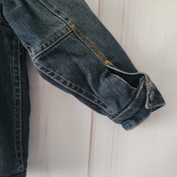 The Children’s Place Lined Denim Jean Jacket, Girl 4T, Snap Front Closure, Lined - Picture 7 of 15